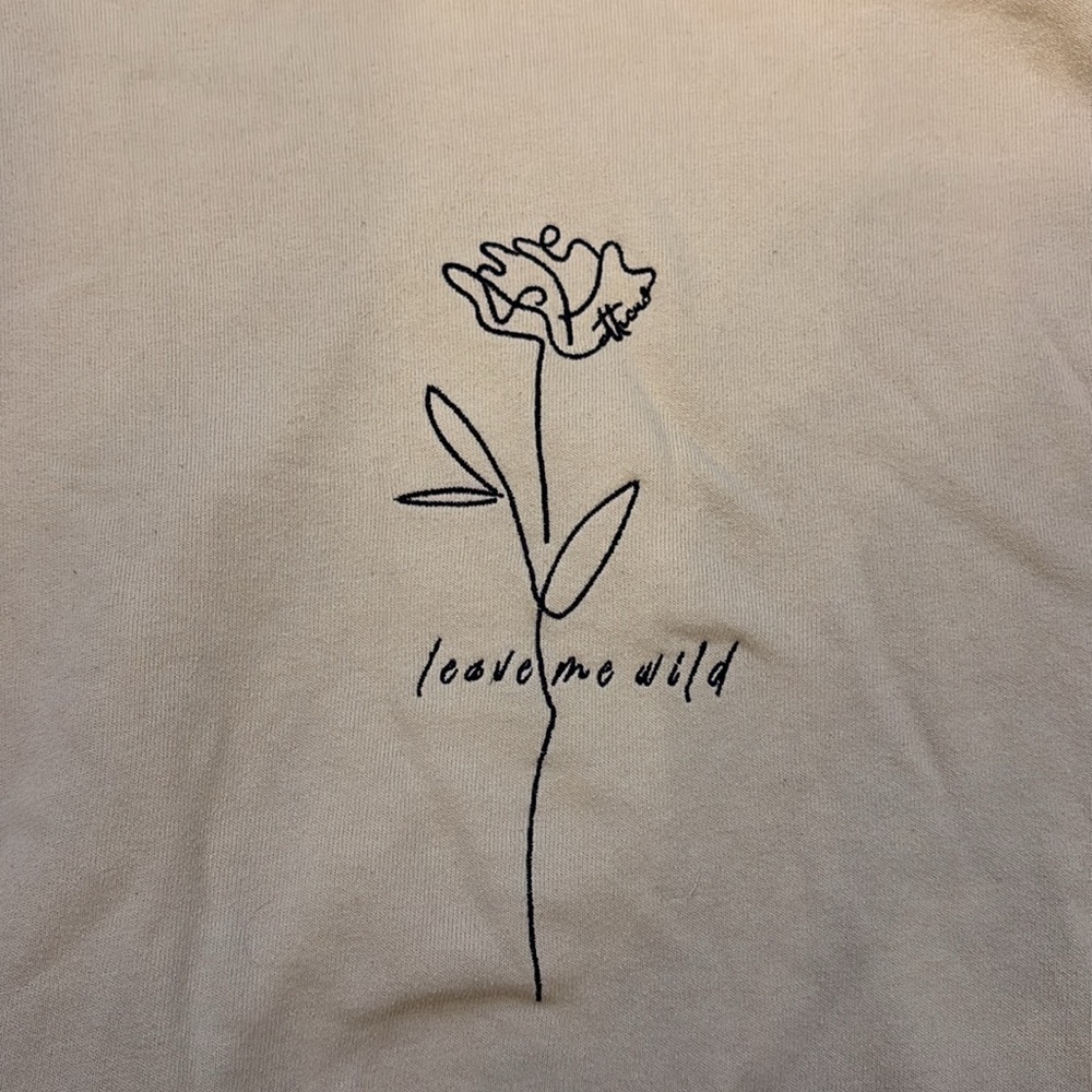 Atticus Leave Me Wild Sweatshirt, Cream, SZ Large - Picture 3 of 7